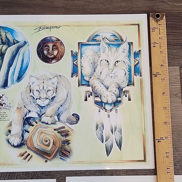 Bergsma tatoo flash art prints  Wildlife art Set of 3 - Picture 8 of 10